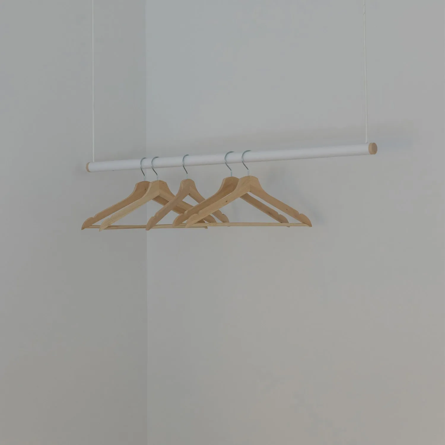 33" Hanging Clothes Rack with Metal Rail