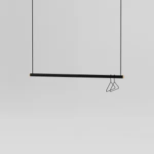 33" Hanging Clothes Rack with Metal Rail