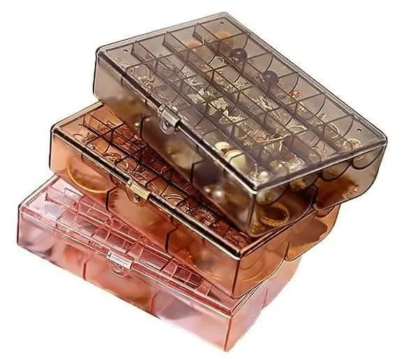 Acrylic Jewelry Organizer Box with 2 Drawers and 30 Compartments