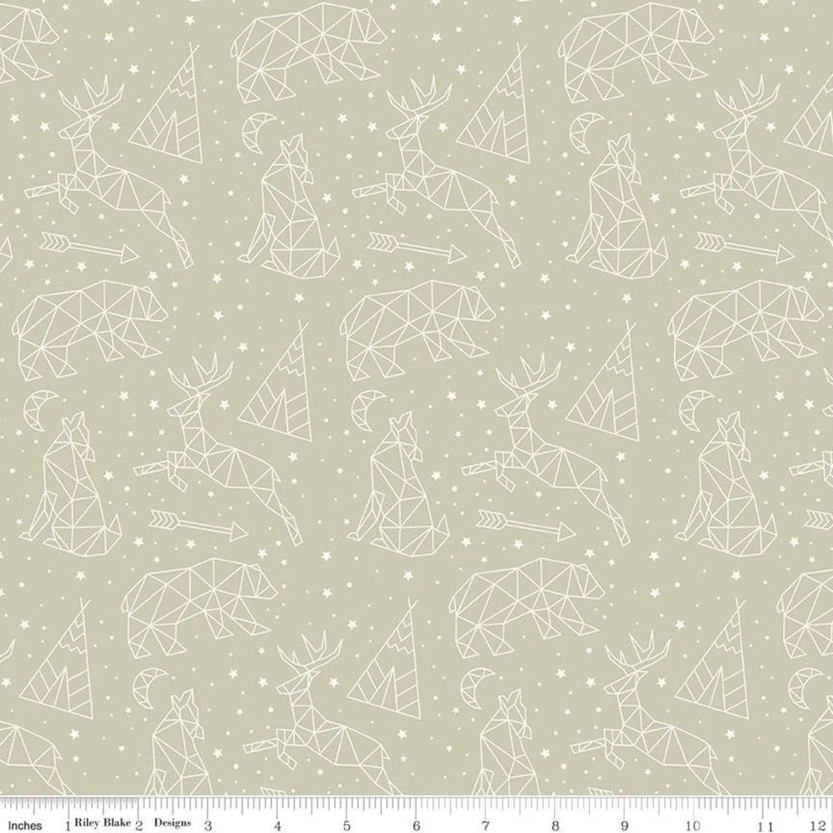 Adventure is Calling Stargazing Khaki Yardage by Dani Mogstad | Riley Blake Designs