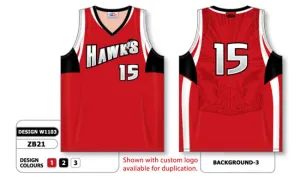 Athletic Knit Custom Sublimated Basketball Jersey Design W1103