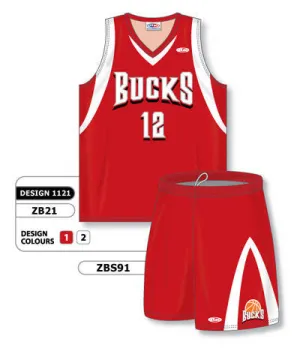 Athletic Knit Custom Sublimated Matching Basketball Uniform Set Design 1121