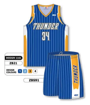 Athletic Knit Custom Sublimated Matching Basketball Uniform Set Design 1161