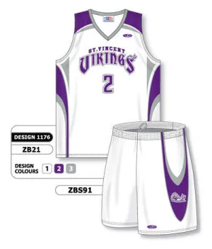 Athletic Knit Custom Sublimated Matching Basketball Uniform Set Design 1176