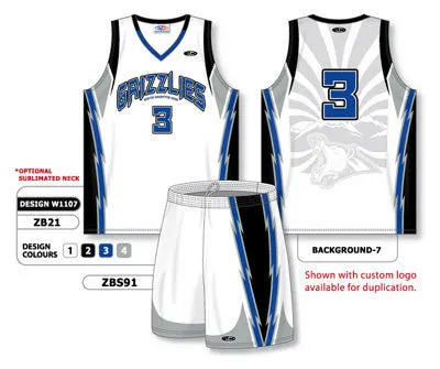 Athletic Knit Custom Sublimated Matching Basketball Uniform Set Design W1107