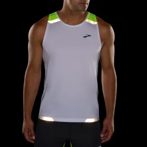 Brooks | Run Visible Tank | Men's | White/Asphalt/Nightlife