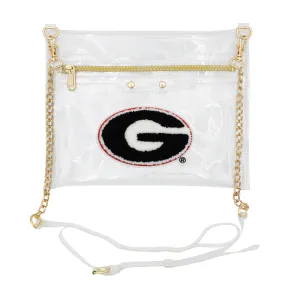 Clear Varsity Patch Flat Crossbody