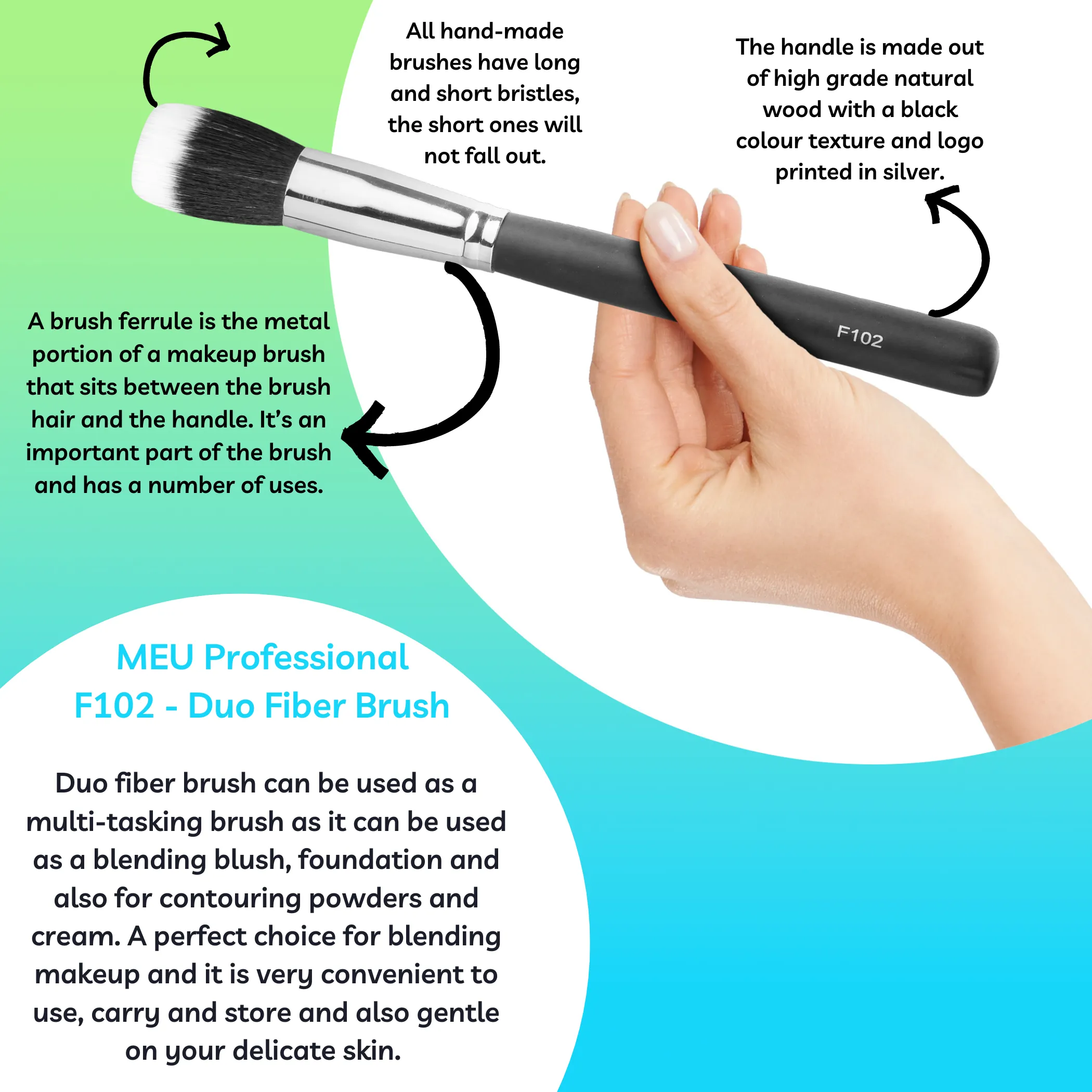 F102  - Professional Duo Fiber Brush