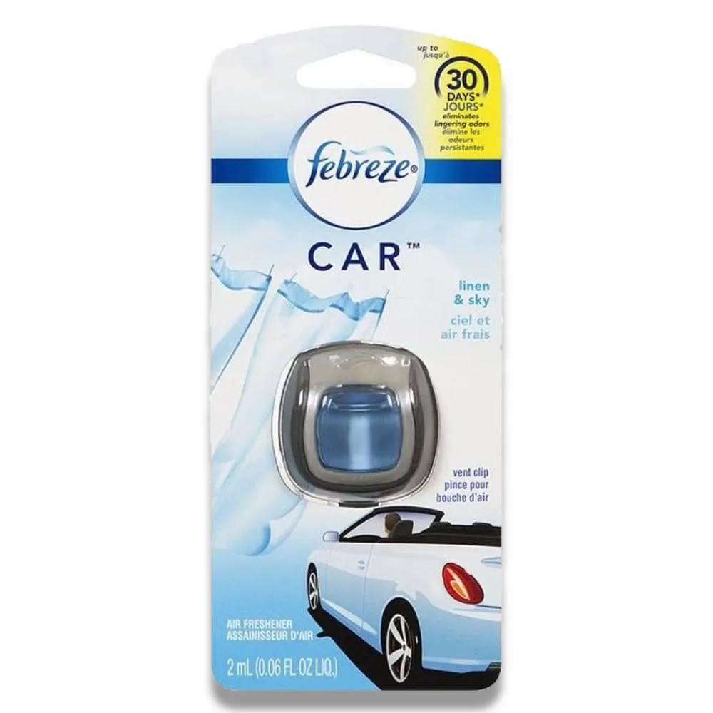 Febreze Car Freshener, Linen & Sky  8 Pack