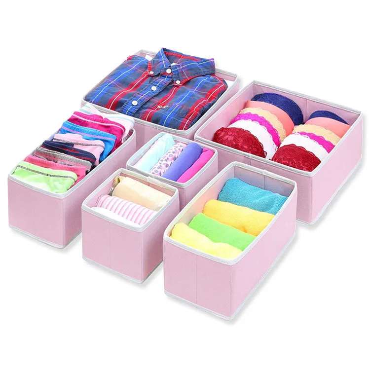 Foldable Cloth Storage Box Divider for Underwear (Set of 6)