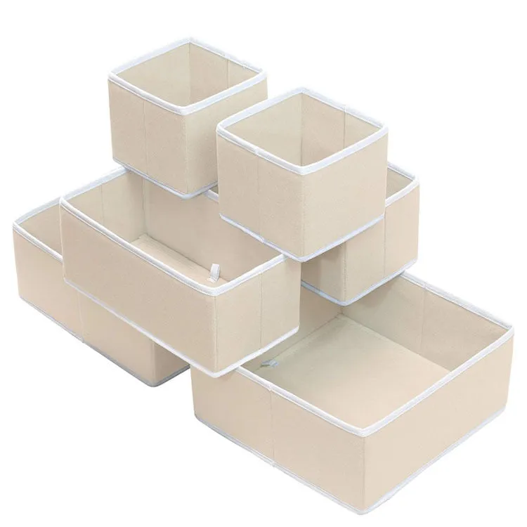 Foldable Cloth Storage Box Divider for Underwear (Set of 6)