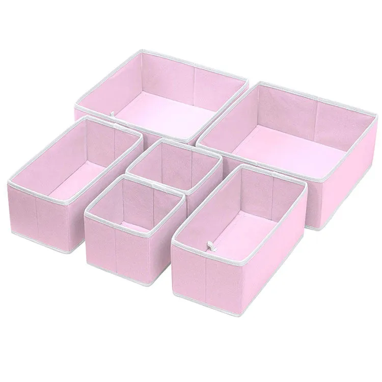 Foldable Cloth Storage Box Divider for Underwear (Set of 6)