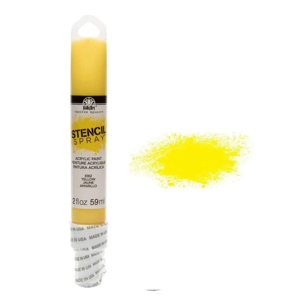 FolkArt Stencil Spray 2oz - Yellow*