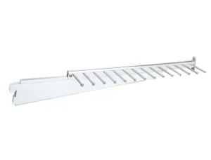 freedomRail Sliding Tie and Belt Rack - White