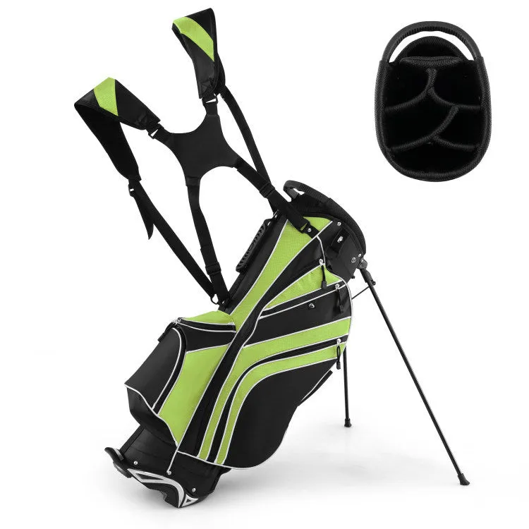 Golf Stand Cart Bag with 6-Way Divider Carry Pockets