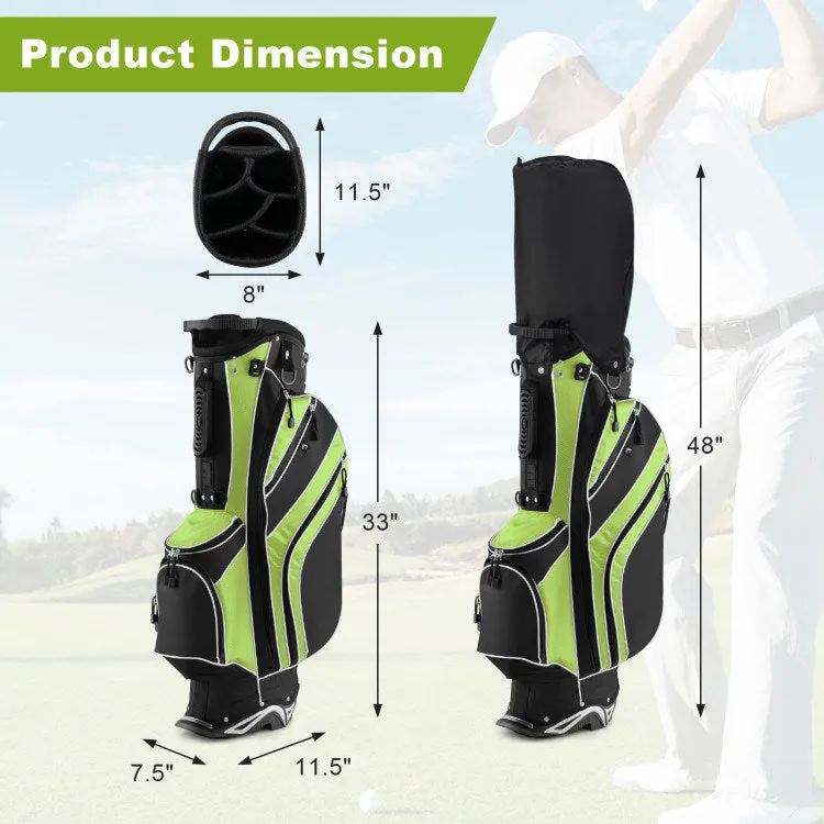 Golf Stand Cart Bag with 6-Way Divider Carry Pockets