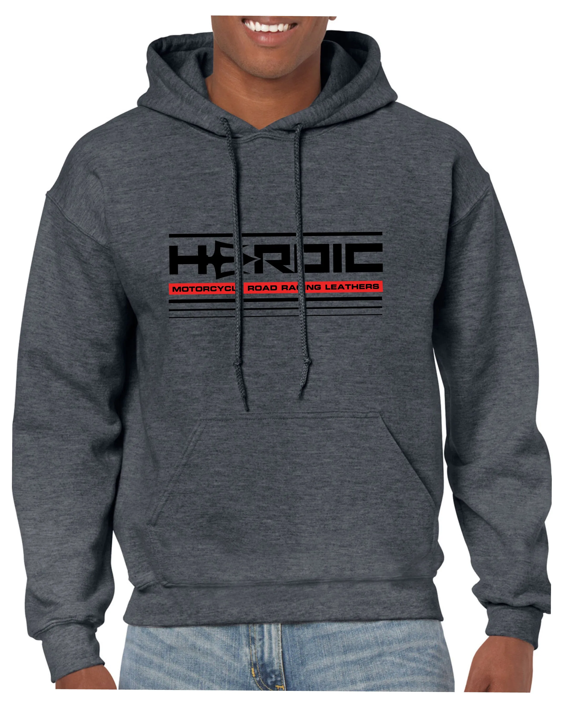 HEROIC Logo Heather Grey Hoodie Sweatshirt