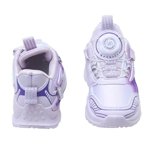 Hopscotch Girls PU Text Print Athletic Shoes in Purple Color, UK: 12 (KSX-4593655)