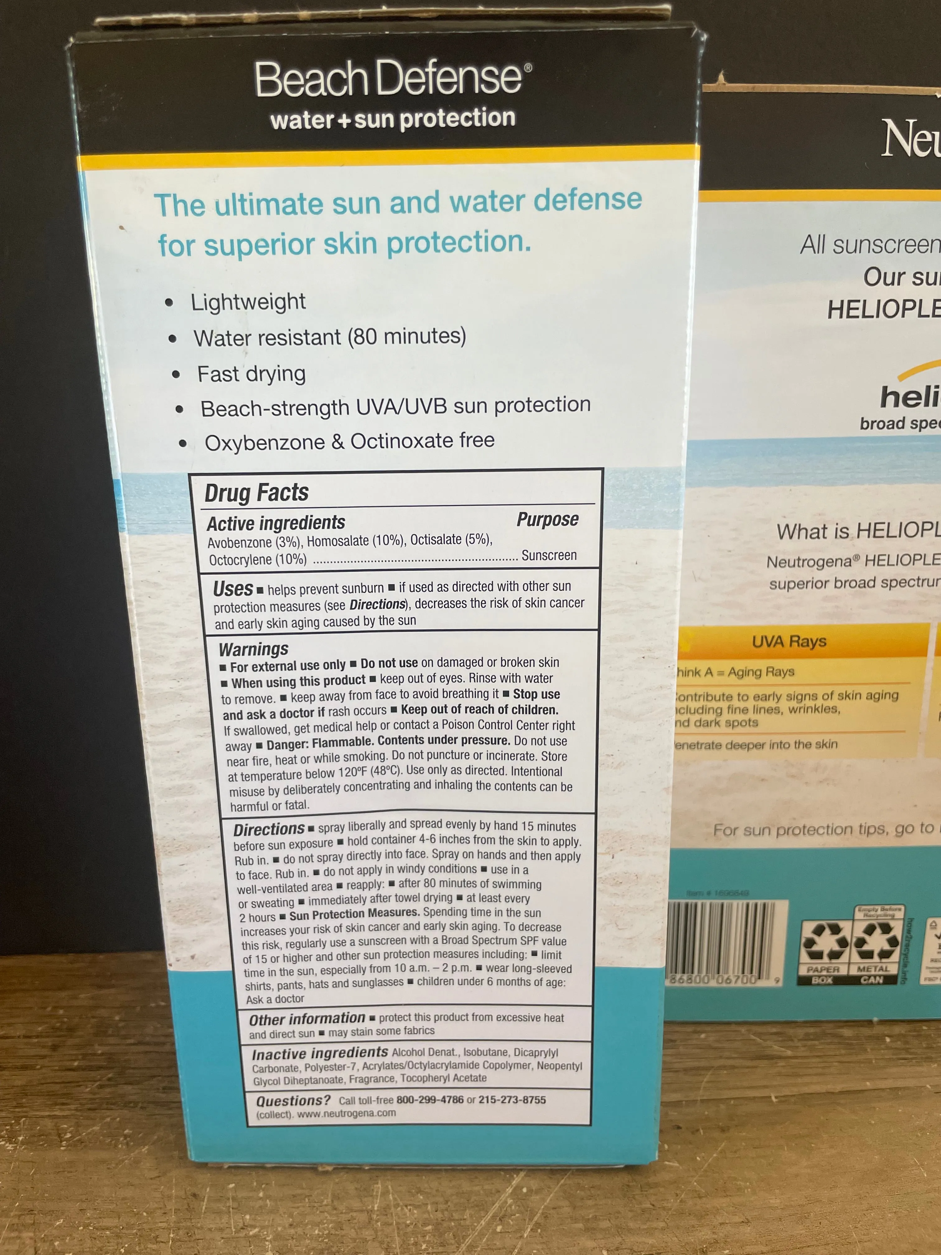 <€€ New Neutragena Dual Pack Beach Strength Defense Water Sun 60  SPF Protection Sunscreen Spray Helioplex