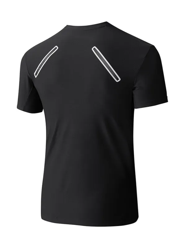 Men's sports outdoor fitness breathable stretch short-sleeved T-shirt