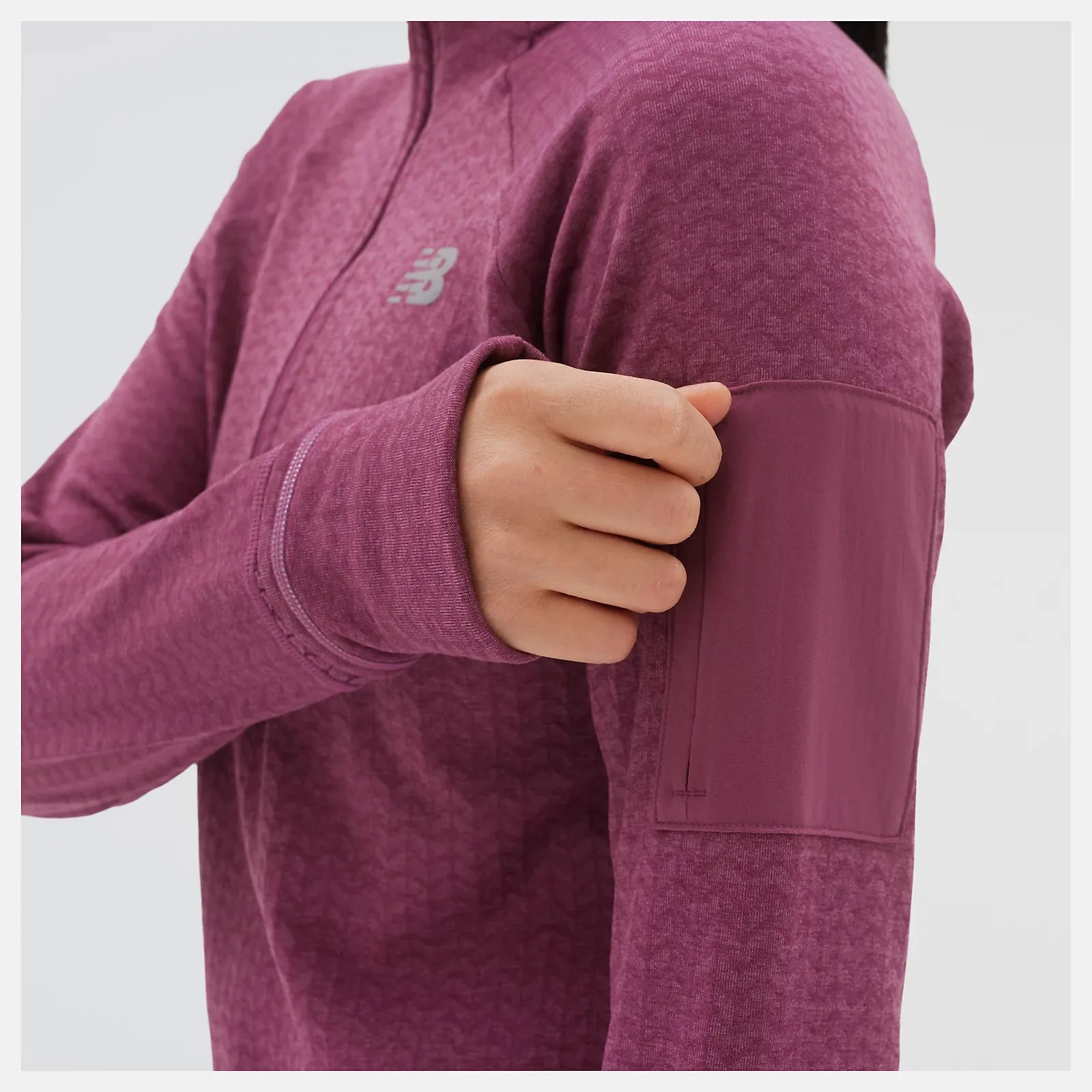 New Balance | Heat Grid Half-Zip | Women's | Raisin Heather