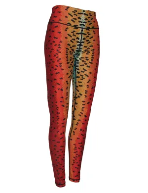 Rainbow2 Trout Fish Print Patterned All Sport Leggings