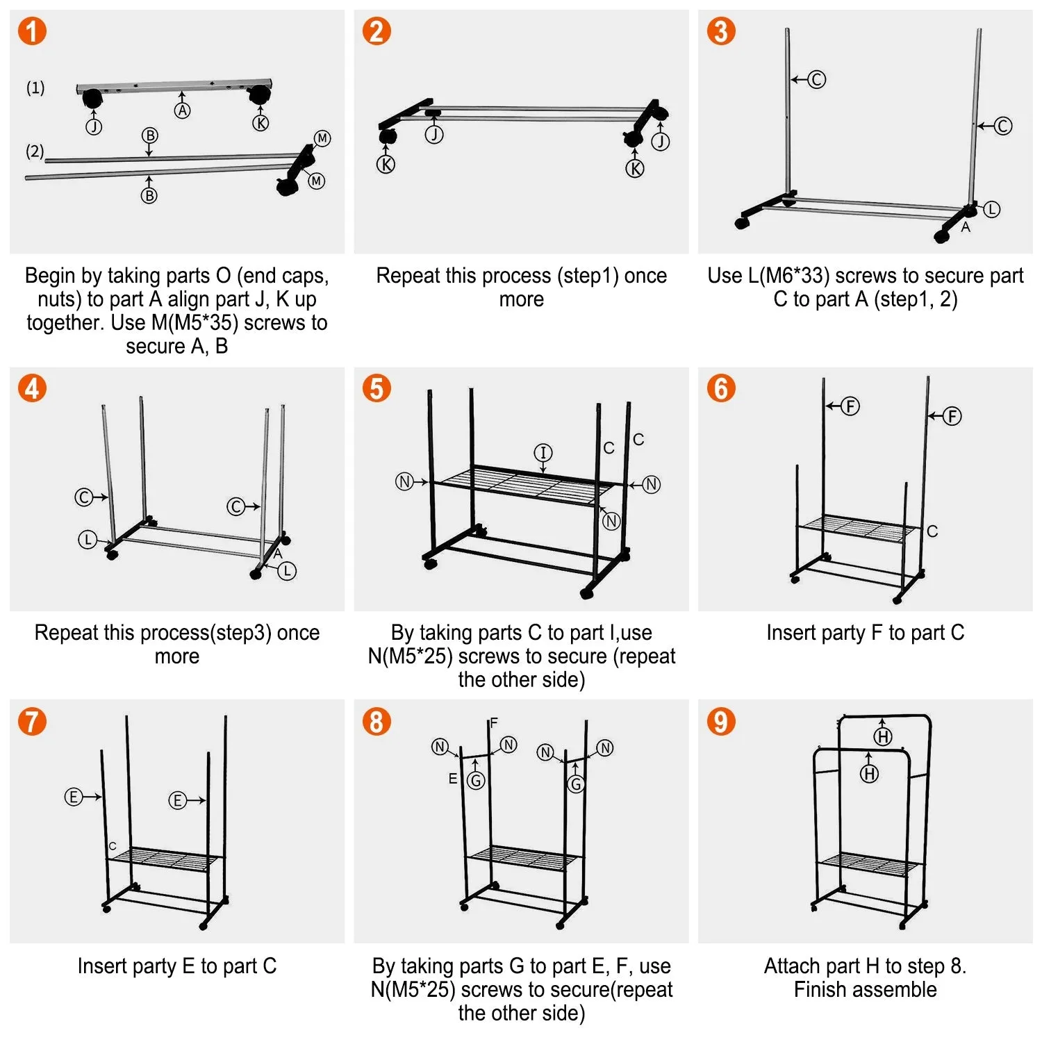 Rolling Garment Rack with Hanging Rail and Shoe Display - Clothes Organizer on Wheels