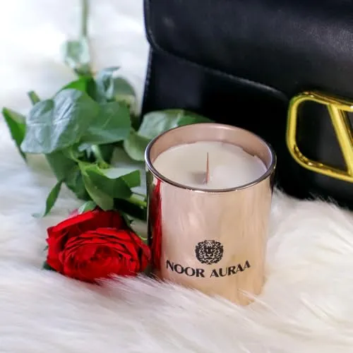 Rose Wine - Metallic Luxe Scented Candle (Rose)