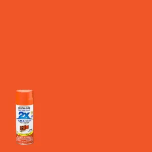 Rust-Oleum Painter's Touch 2X Ultra Cover Satin Fire Orange Paint Primer Spray Paint 12 oz