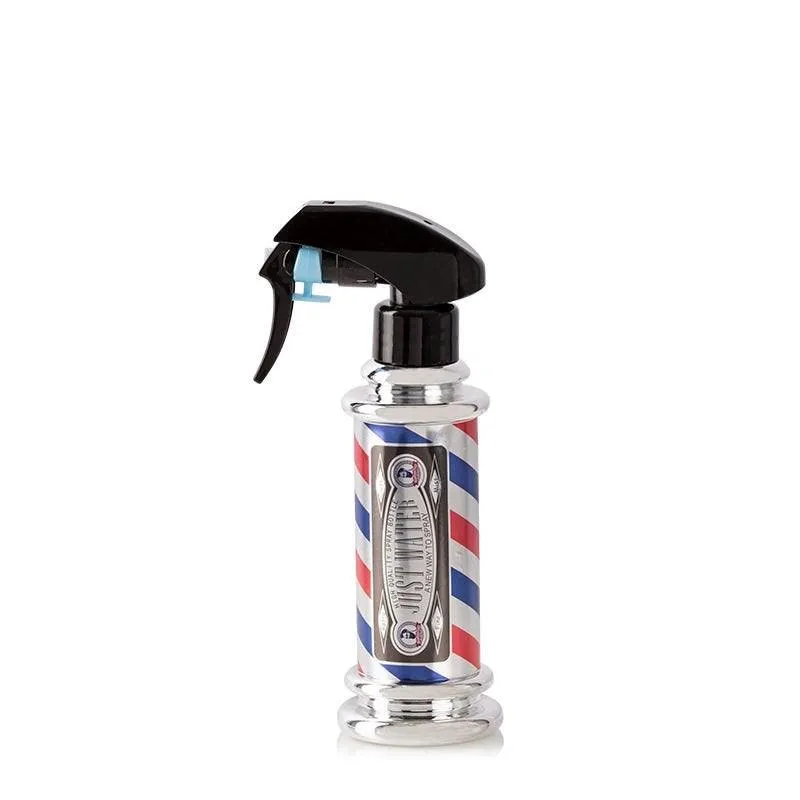 Silver Barber Pole Just Water Spray Bottle