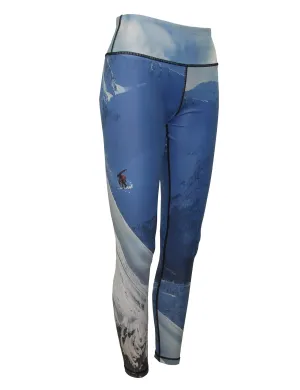 Snowboarder#2 Mountain Print Patterned All Sport Leggings