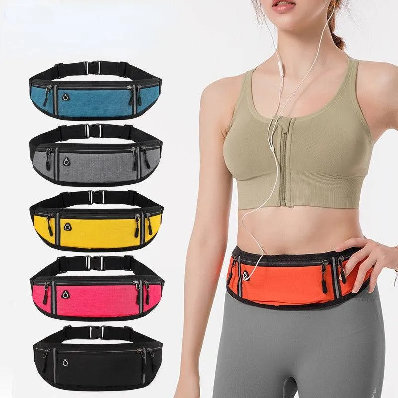 Sports and Running waist Bag with Reflective Strip , Adjustable , waterproof  unisex bag