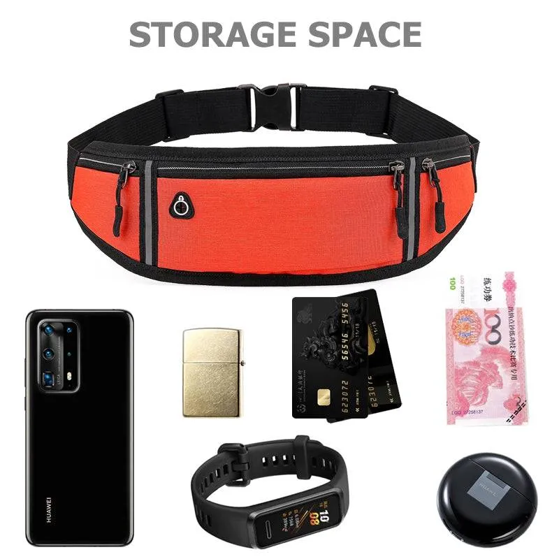 Sports and Running waist Bag with Reflective Strip , Adjustable , waterproof  unisex bag