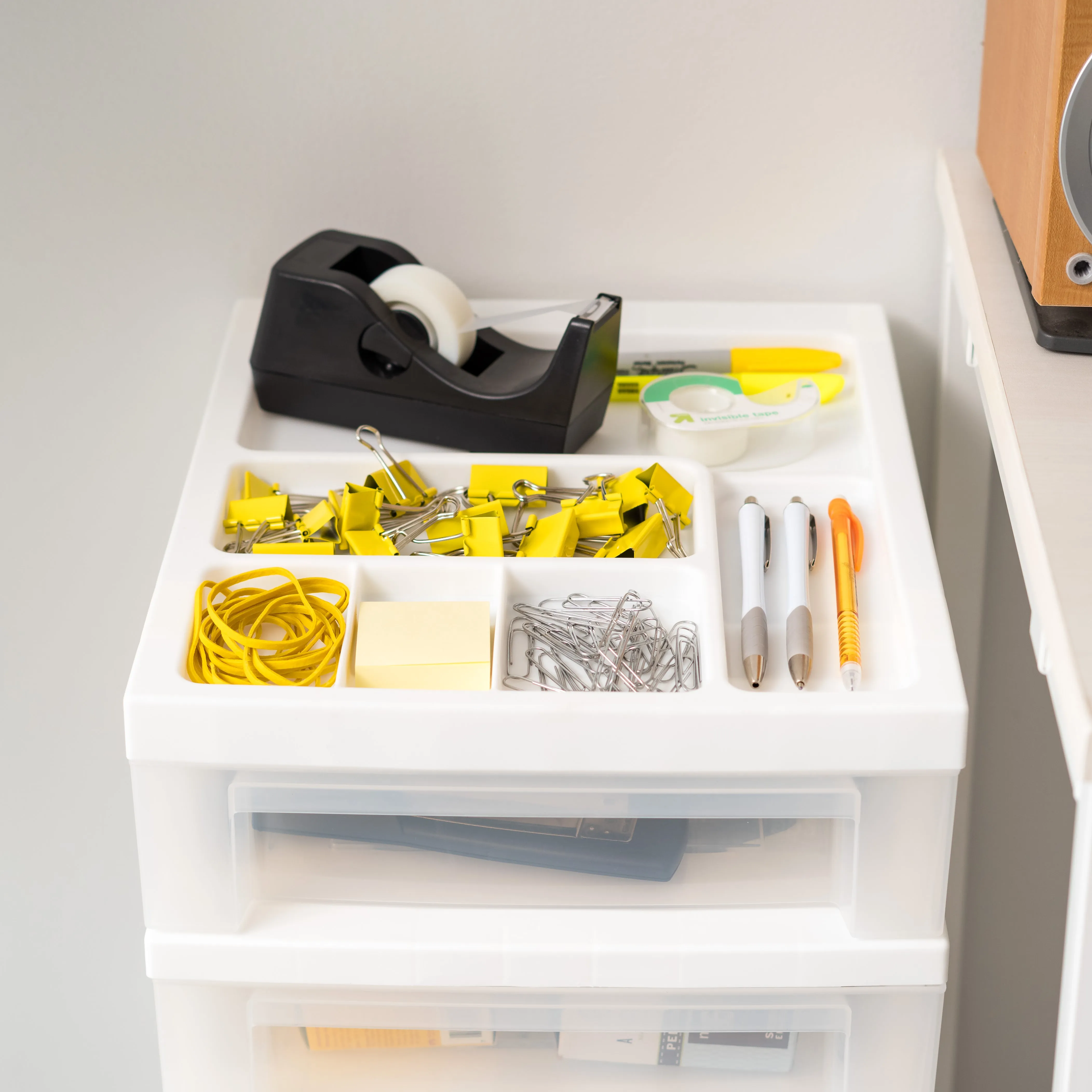 Storage Cart with Organizer Top - 4 Drawer