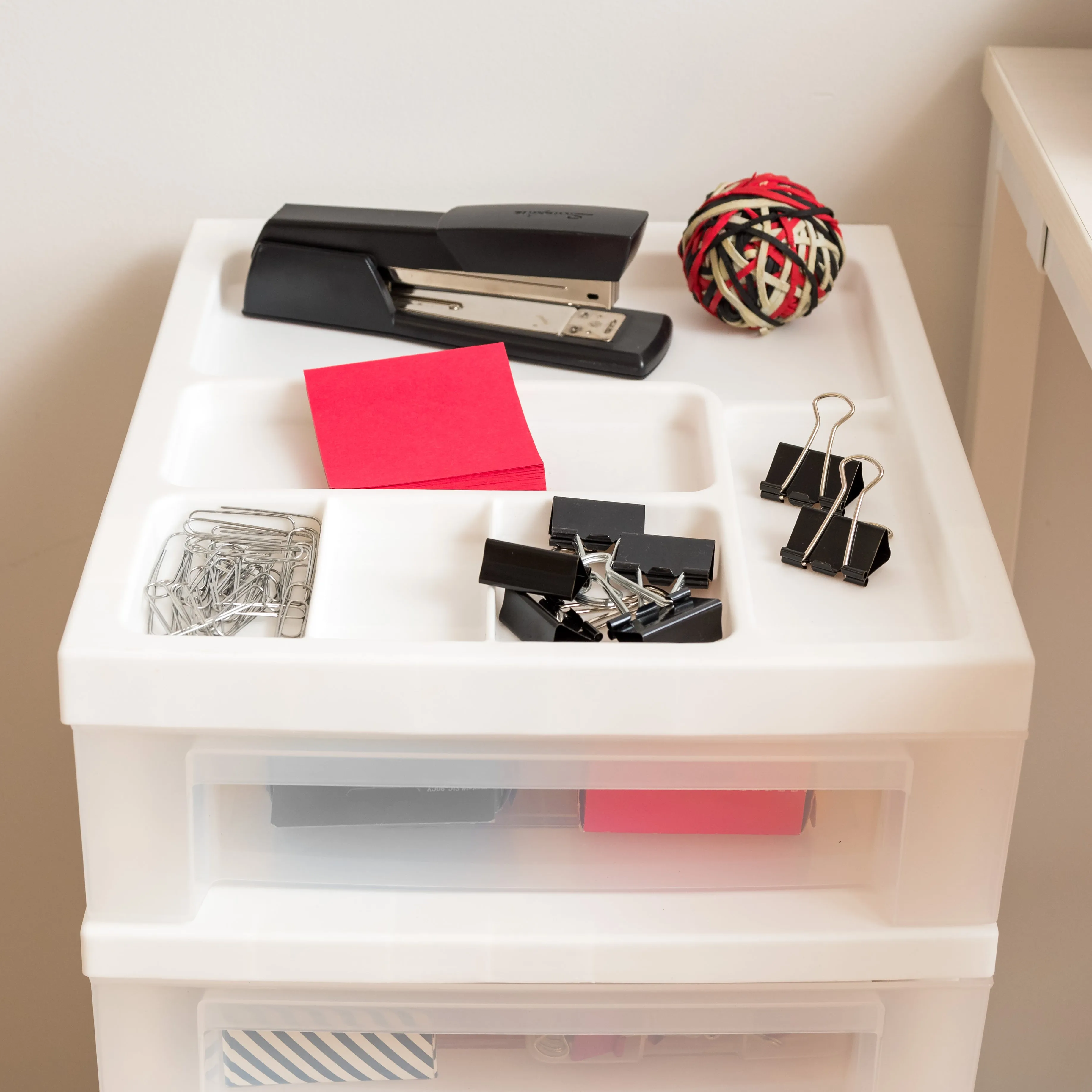 Storage Cart with Organizer Top - 4 Drawer