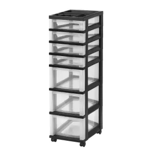 Storage Drawer Cart with Organizer Top - 7 Drawer