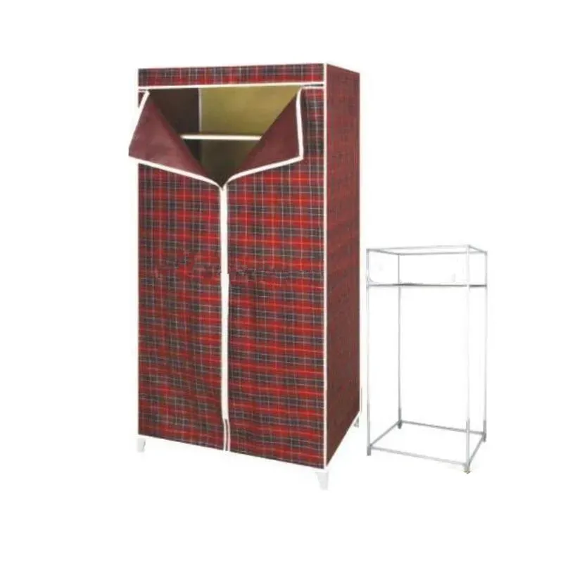 Wardrobe Armour Portable Closet With Steel Pipe Frame Storage Organizer Random Color By APT